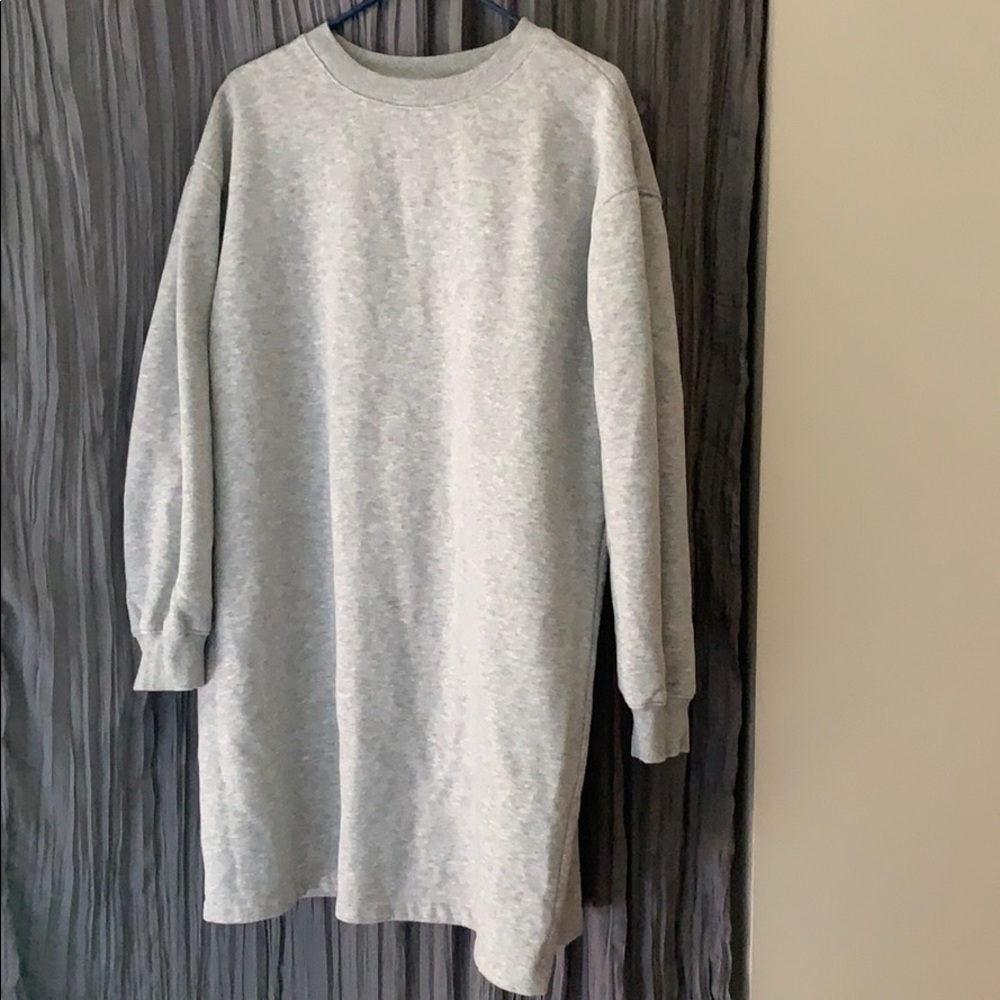 Gray Sweatshirt Dress